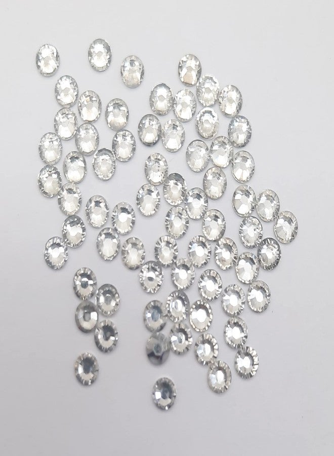 eshoppee 4mm Silver Colour Round Shape Resin Stone, chandla Sitara Stone 100 gm Box,for Jewellery Making Art and Craft DIY kit, Glitter Sequince Rhinestones Beads Dress Making Material (19) - Image 3